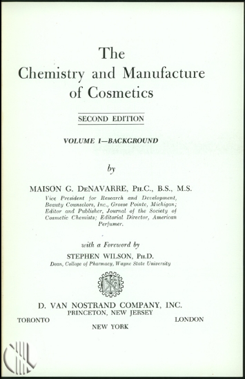 Bild von The Chemistry and Manufacture of Cosmetics