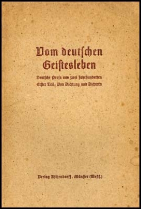 Bild von Vom deutschen Geistesleben
