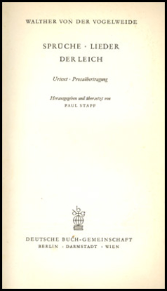 Afbeeldingen van Sprüche - Lieder der Leich