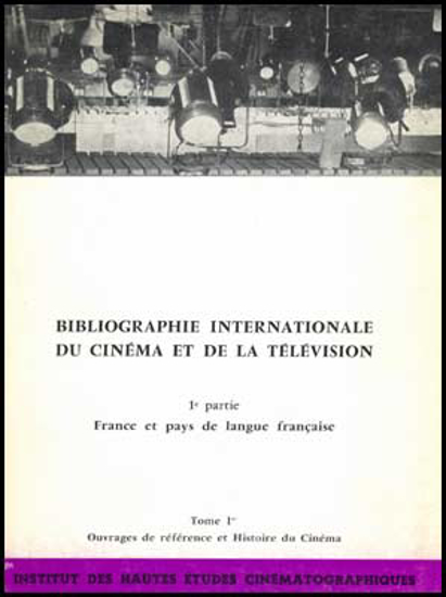 Image de Bibliographie internationale du cinema et de la television - Tome Ier