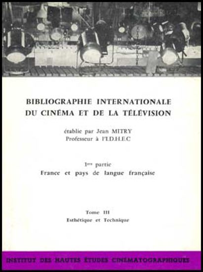 Image de Bibliographie internationale du cinéma et de la télévision - Tome III