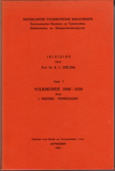 Afbeeldingen van Nederlandse Volkskundige Bibliografie Inleiding Deel I