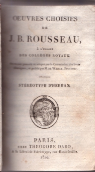 Bild von Oeuvres Choisies De J.B. Rousseau