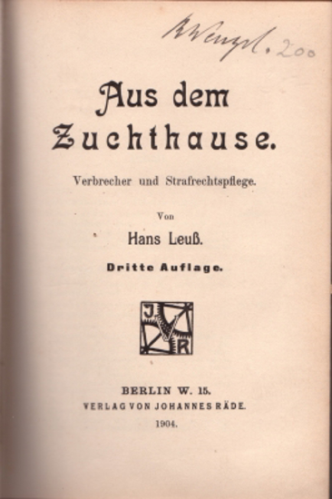 Afbeeldingen van Aus dem Zuchthause