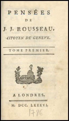 Bild von Pensées De J.J. Rousseau, Citoyen De Genève