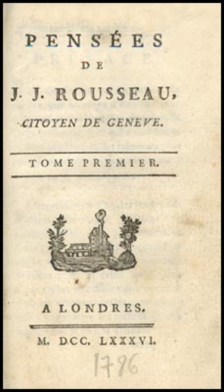 Bild von Pensées De J.J. Rousseau, Citoyen De Genève