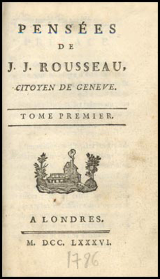 Image de Pensées De J.J. Rousseau, Citoyen De Genève