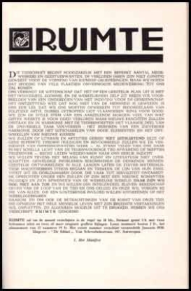 Bild von Het tijdschrift RUIMTE (1920 - 1921) als brandpunt van humanitair expressionisme