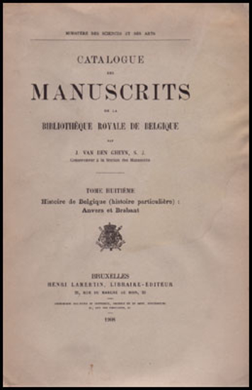 Image de Catalogue Des Manuscrits De La Bibliothèque Royale De Belgique