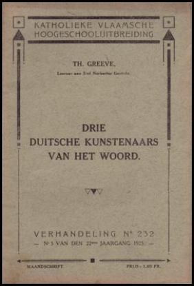 Bild von Drie Duitsche Kunstenaars Van Het Woord