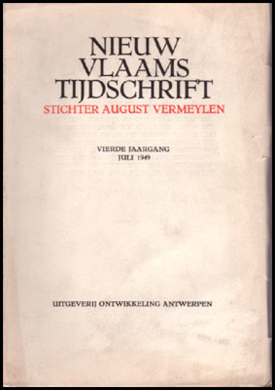 Picture of Nieuw Vlaams Tijdschrift. Vierde Jaargang.