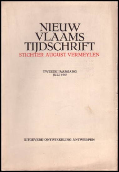 Bild von Nieuw Vlaams Tijdschrift. Tweede Jaargang.