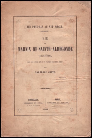 Bild von Vie De Marnix De Sainte-Aldegonde (1538-1598)