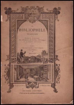 Bild von Le Bibliophile Français. Tome I-N°6.  1er Octobre 1868