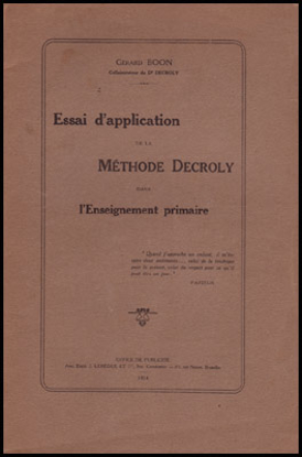 Afbeeldingen van Essai d'application de la méthode Decroly dans l'Enseignement primaire