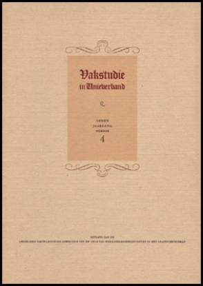 Bild von Vakstudie in Unieverband. Jg. 3 Nr 4