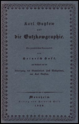 Bild von Karl Gutzkow und die Gutzkowgraphie