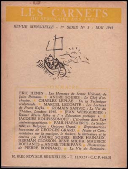 Bild von Les Carnets  Du Seminaire Des Arts 1re Serie N° 3