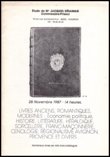 Bild von Etude de Me Jacques Désamais 28 Novembre 1987