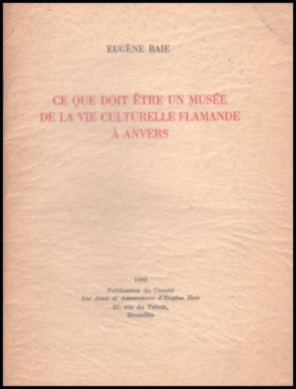 Bild von Ce que doit être un musée de la vie culturelle flamande à Anvers