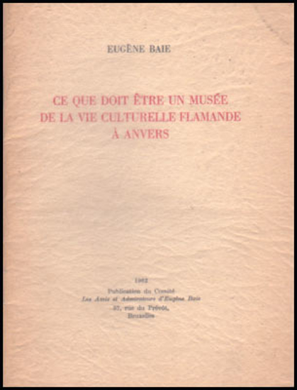 Afbeeldingen van Ce que doit être un musée de la vie culturelle flamande à Anvers