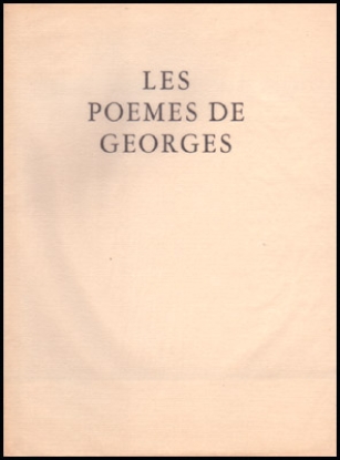 Bild von Les Poemes De Georges