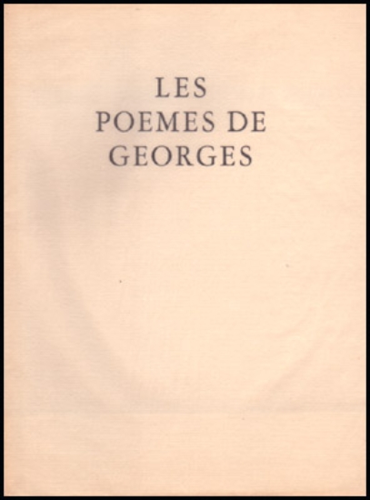 Bild von Les Poemes De Georges