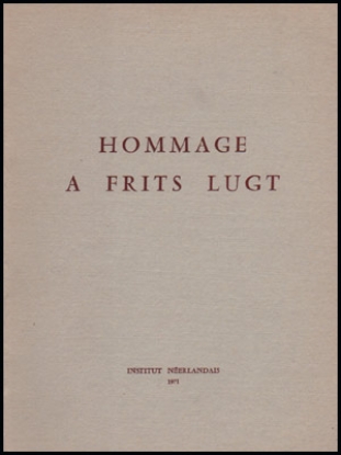 Bild von Hommage A Frits Lugt