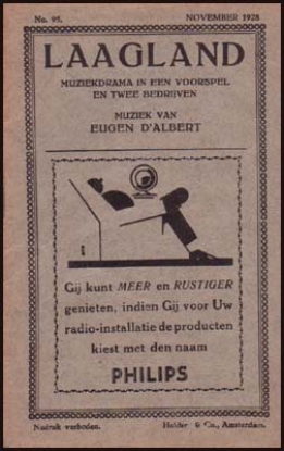 Bild von Laagland. Muziekdrama in een voorspel en 2 bedrijven