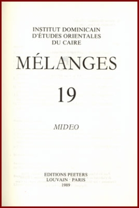 Bild von Mélanges. Mideo 19