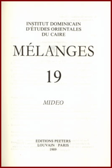 Bild von Mélanges. Mideo 19