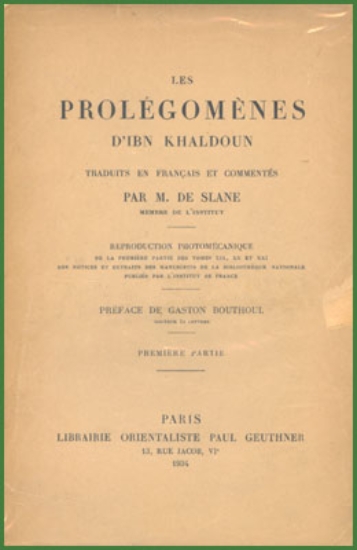 Bild von Les Prolégomènes d'Ibn Khaldoun. 1re Partie