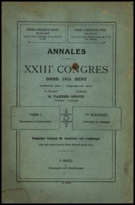 Bild von Annales. XXIIIe Congres Gand. Tome I Documents et compte rendu.
