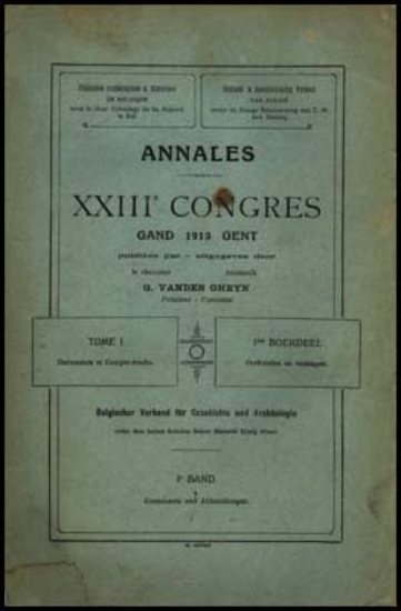 Bild von Annales. XXIIIe Congres Gand. Tome I Documents et compte rendu.