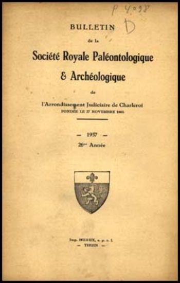 Bild von BULLETIN de la Société Paléontologique et Archéologique de Charleroi. 26me Année.