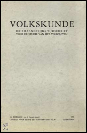 Bild von Volkskunde. Jg 84, nr.1