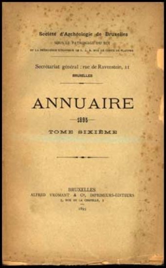 Bild von Annuaire de la societé royale de archeologie de Bruxelles, tome VI
