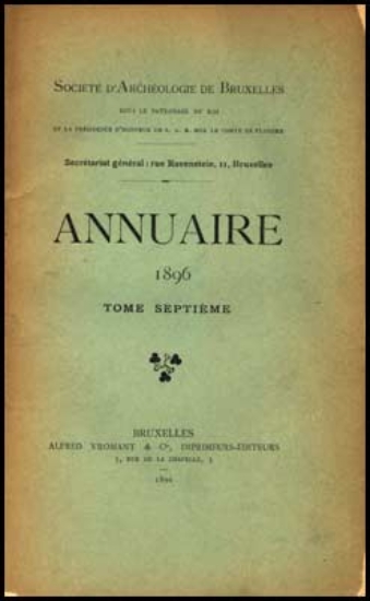 Bild von Annuaire de la societé royale de archeologie de Bruxelles, tome VII