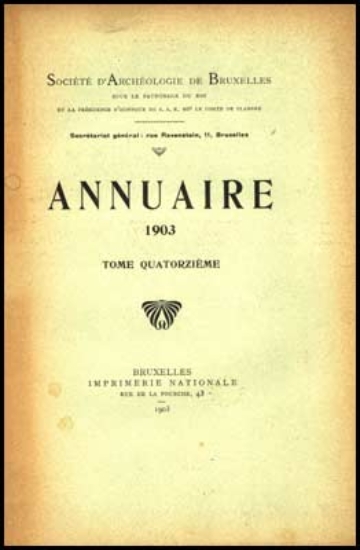 Bild von Annuaire de la societé royale de archeologie de Bruxelles, tome XIV