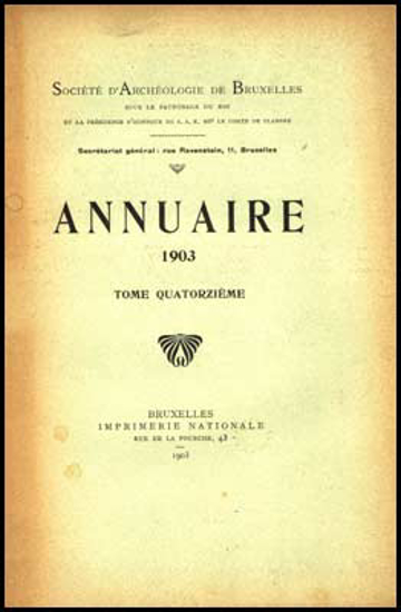 Picture of Annuaire de la societé royale de archeologie de Bruxelles, tome XIV