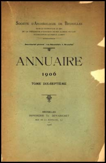 Bild von Annuaire de la societé royale de archeologie de Bruxelles, tome XVII
