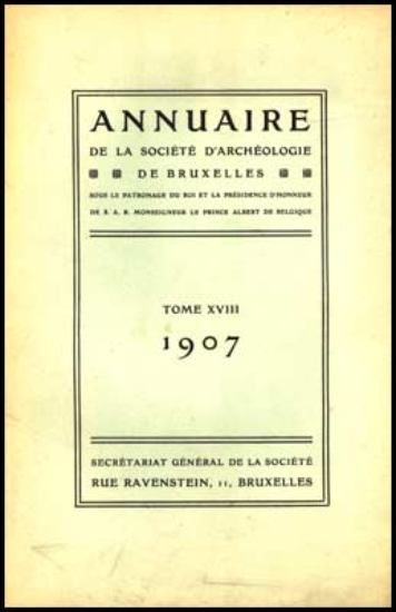 Bild von Annuaire de la societé royale de archeologie de Bruxelles, tome XVIII