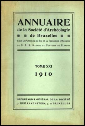 Bild von Annuaire de la societé royale de archeologie de Bruxelles, tome XXI