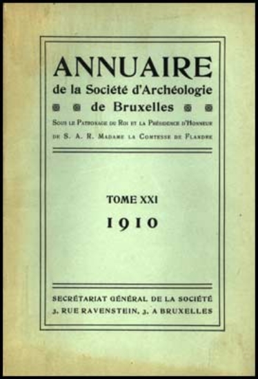 Bild von Annuaire de la societé royale de archeologie de Bruxelles, tome XXI