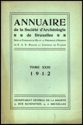 Bild von Annuaire de la societé royale de archeologie de Bruxelles, tome XXIII