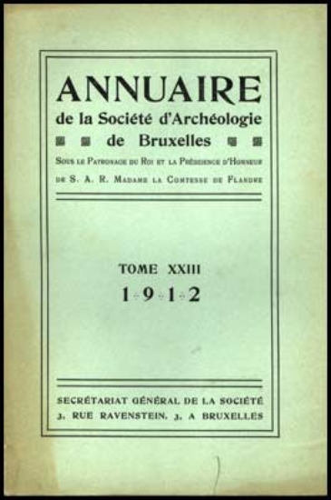 Bild von Annuaire de la societé royale de archeologie de Bruxelles, tome XXIII