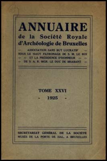Bild von Annuaire de la societé royale de archeologie de Bruxelles, tome XXVI