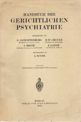 Image de Handbuch der Gerichtlichen Psychiatrie