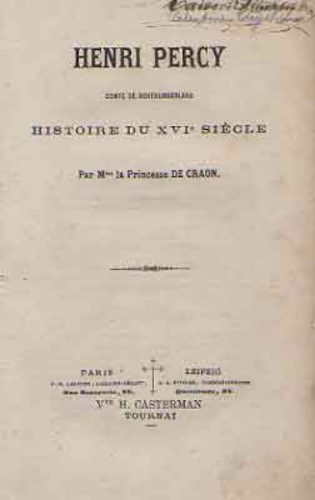 Bild von Henri Percy. Comte de Northumberland. Histoire du XVIe siècle