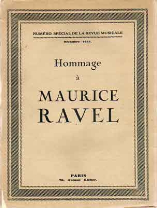 Bild von Numéro spécial de la révue musicale. Décembre 1938. Hommage à Maurice Ravel